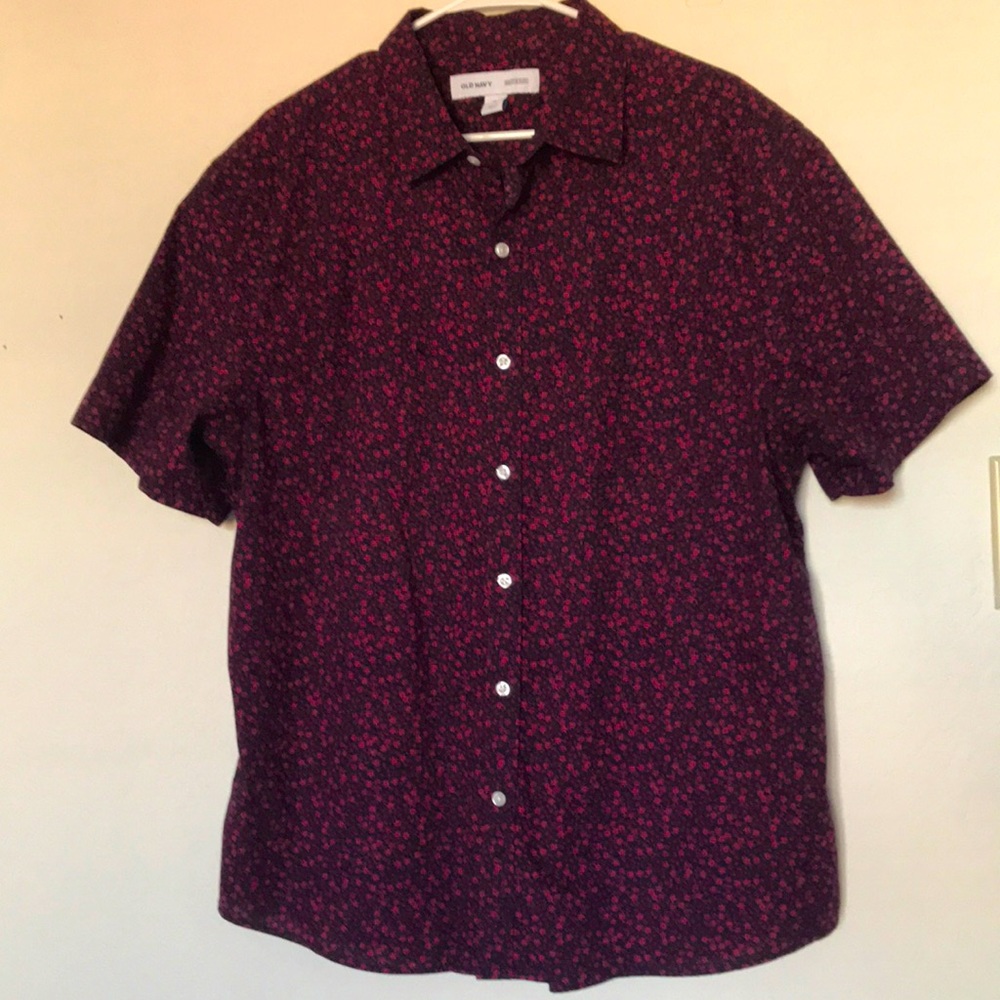 Mens short sleeve button down